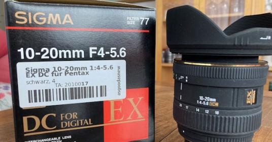 Obiettivo Sigma 10-20 per Pentax K Obiettivo Sigma 10-20 per Pentax K