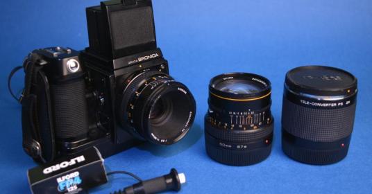Zenza Bronica SQAm kit obiettivi+converter+tubo prolunga+accessori