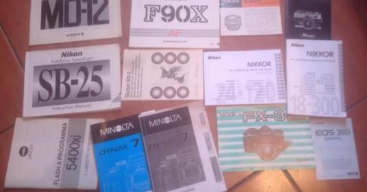  MOLTI=manuali/istruzioni =Attrezzatura Fotografica---vintage quasi tutti