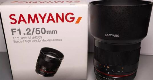 Samyang 50mm AS UMC CS f/1.2 ( CANON M) - CONDIZIONE PARI AL NUOVO